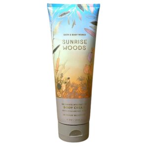 Bath & Body Works Sunrise Woods Shea Butter Body Cream with Hyaluronic Acid 226g | Deep Moisture & Warm Woods Fragrance