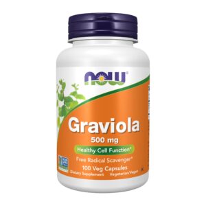NOW Graviola 500mg 100 Veg Capsules | Soursop Leaf Supplement in Kenya