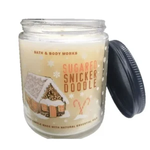 Bath & Body Works White Barn Sugared Snickerdoodle Single Wick Candle | Warm Bakery Scent