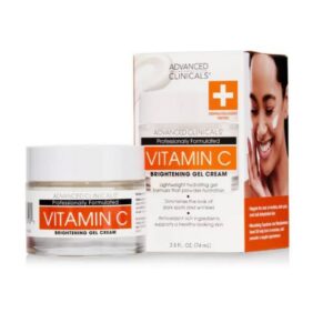 Advanced Clinicals Vitamin C Brightening Gel Cream 74ml | Brighten, Hydrate & Revive Dull Skin