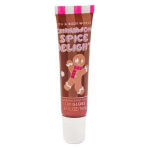 Bath & Body Works Cinnamon Spiced Delight Lip Gloss 14ml | Warm Cinnamon Shine & Hydration