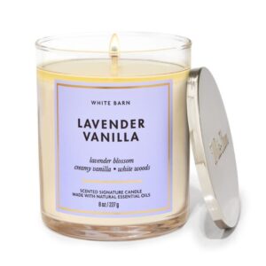 Bath & Body Works White Barn Lavender Vanilla Single Wick Candle